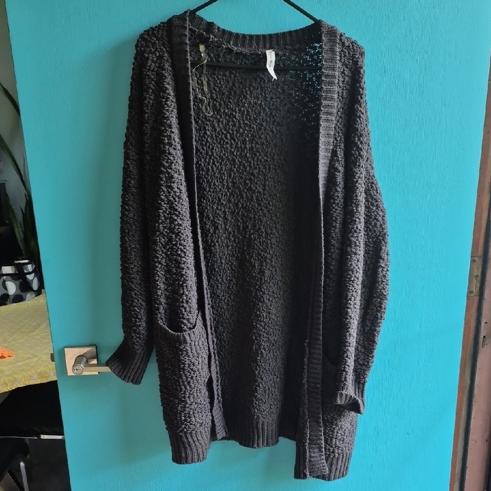 Cozy Gray Oversized Cardigan